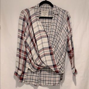 Plaid XS Abercrombie blouse